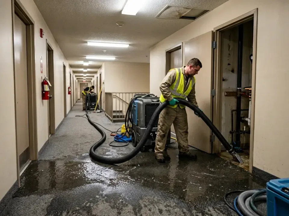 multi-unit-apartment-hallway-f-005 — frequently asked questions, Emergency Burst Pipe Water Extraction & Removal in Kennedal…